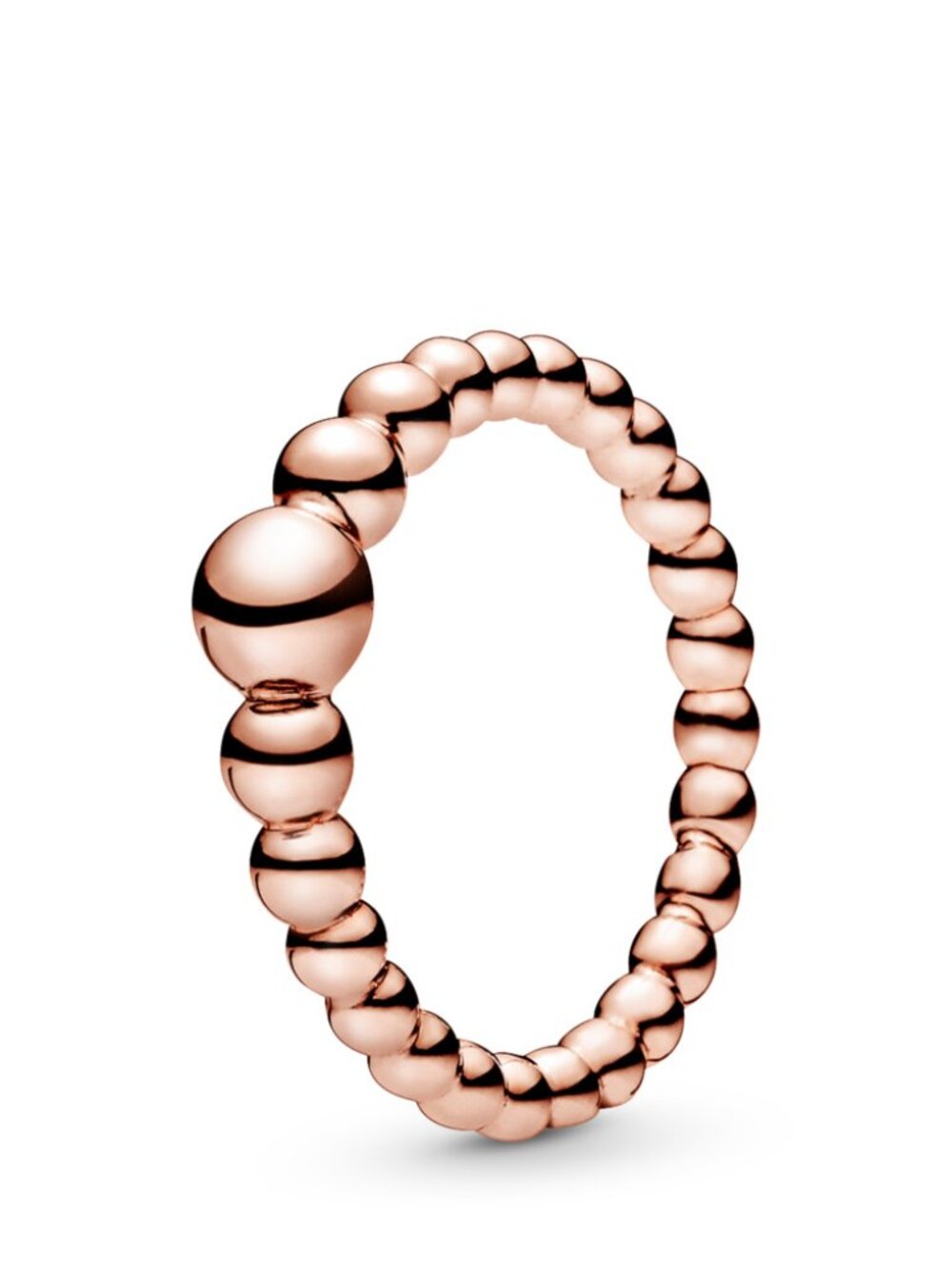 Rose gold plate beaded Ring Sz 6.75